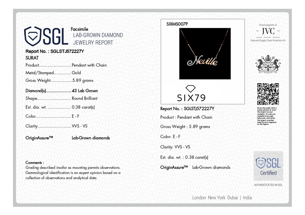 RD SIXMS007P(WITH CHAIN)(18K)